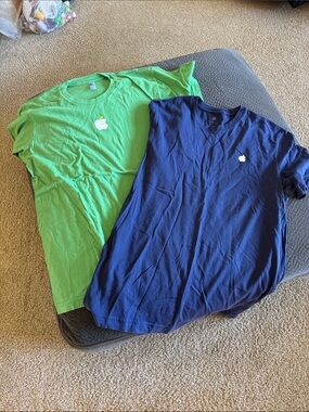 Apple Green & Navy Logo Tee Pair